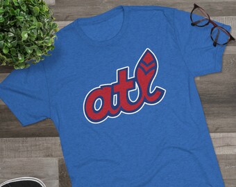 Fan of Atlanta Baseball T-Shirt | Retro Feather T-Shirt | Atlanta Tee | Braves Shirt | Tri-Blend Premium T-Shirt | Unisex Tri-Blend Crew Tee