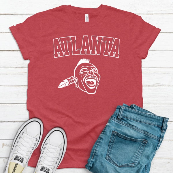 Atlanta Braves T-Shirt | Atlanta Braves Shirt | Chief Noc-A-Homa T-Shirt | Heathered Colors | Unisex Short Sleeve Tee