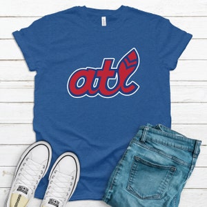 Atlanta Braves T-Shirt | Atlanta Braves Shirt | Retro Feather T-Shirt | Heathered Colors | Unisex Short Sleeve Tee