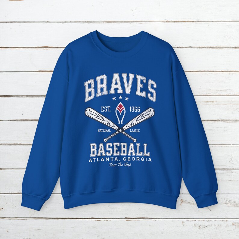 Braves Baseball Sweatshirt Fan of Atlanta Baseball Braves Crewneck ...