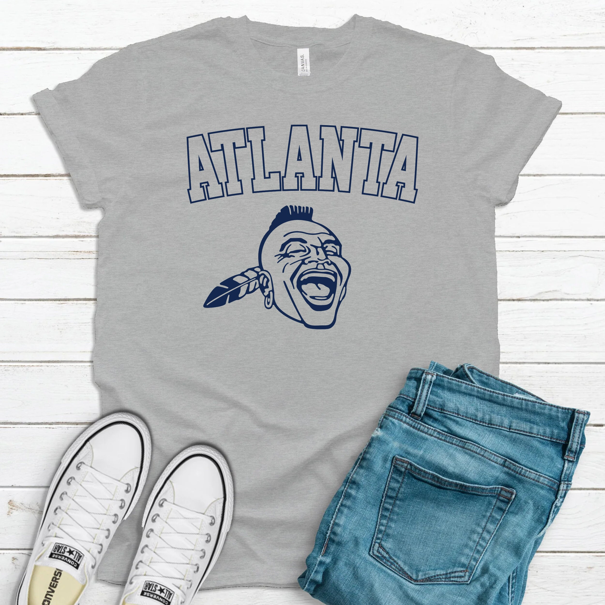 Vintage Atlanta Braves Chief Noc A Homa T-Shirt - Brixtee Apparel