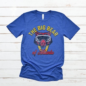 The Big Bear of Atlanta T-Shirt | Fan of Marcell Ozuna | Fan of Atlanta Baseball T-Shirt | Retro Distressed Print | Unisex Short Sleeve Tee