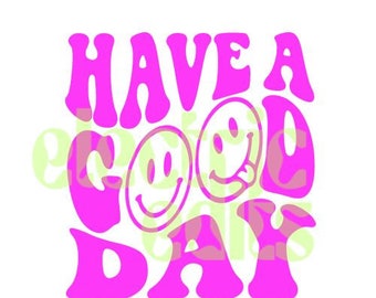 buona giornata in formato SVG, download in formato SVG, retro digitale, VSCO, ispirazione in formato SVG, smiley in formato SVG, trendy in formato SVG, retrò alla moda in formato SVG, felice in formato SVG, tshirt in formato SVG