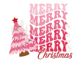 merry christmas png, christmas png, holiday png, retro christmas, santa png, christmas shirt design, christmas tree png, pink christmas png