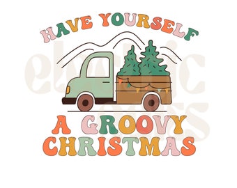groovy christmas png, christmas png, holiday png, retro christmas, santa png, mug png, christmas shirt design, christmas tree png, santa png