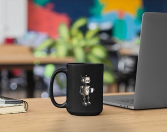 Caffeine Fuel Robot Mug, 15oz | Coffee Lovers | Robots and Coffee | Any Occasion Gift, Mug Collection, Gifts, Art Mugs, Unique Mugs