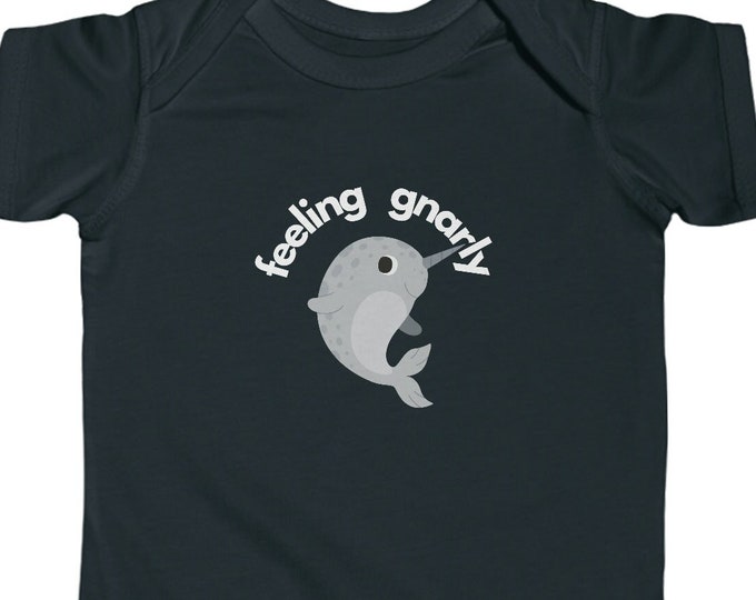 Feeling Gnarly Narwhal - Infant Jersey Bodysuit