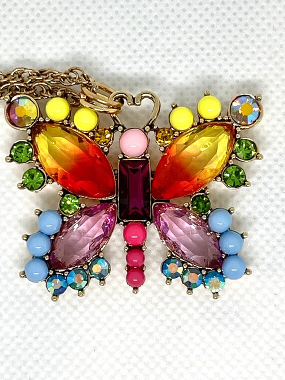 Betsey johnson butterfly necklace deals