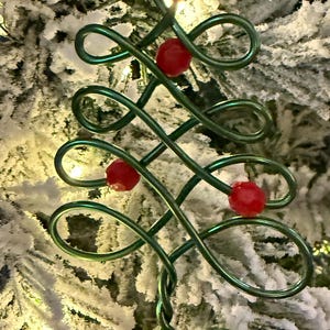 Green Wire Christmas Tree Ornament