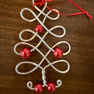 Silver Wire Christmas Tree Ornament