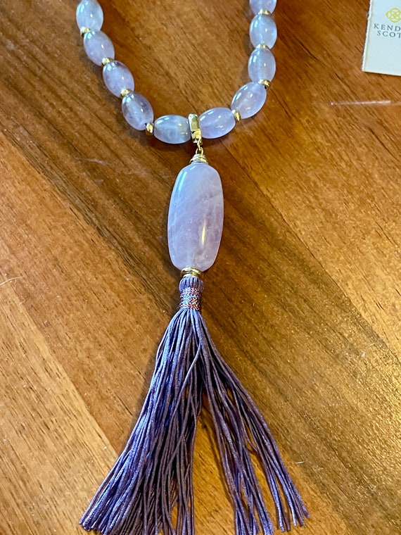 Long Tassel Amethyst -Kendra Scott beaded necklace