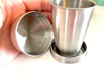 Stainless Steel Collapsible Cup: Travel Artist Accessory (2.5 oz)
