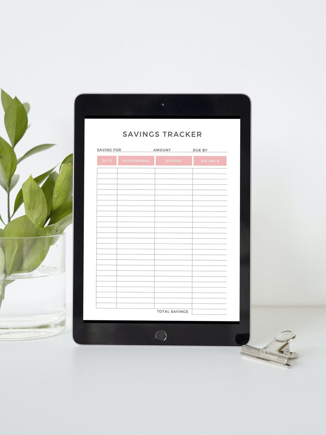 Savings Tracker Printable Digital Planner Instant Download Minimalist Savings Tracker - Etsy