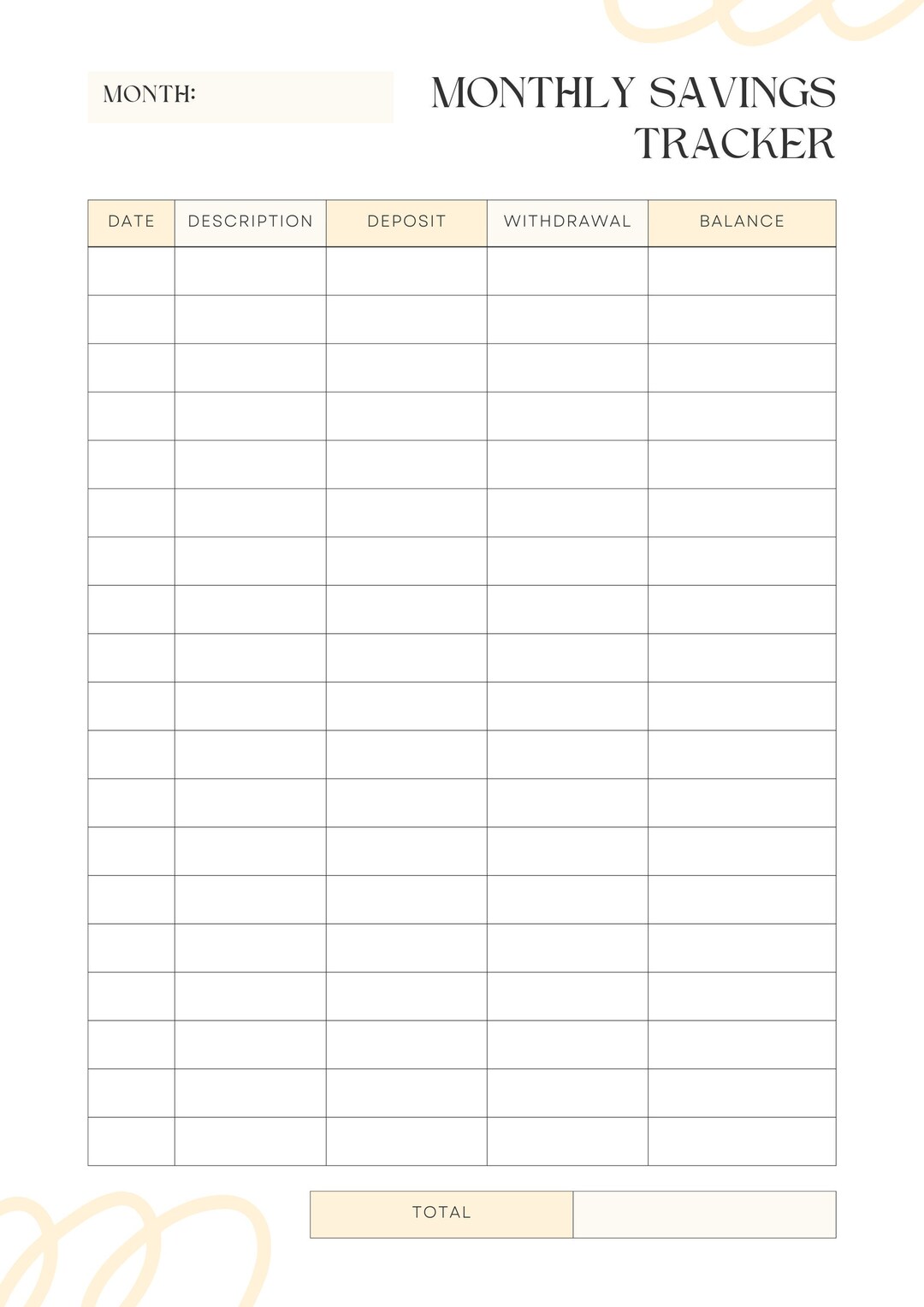 Savings Tracker Printable Saving Tracker Instant Download Digital ...