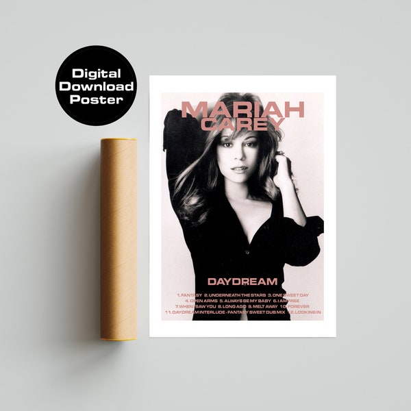 Mariah Carey 1995 Álbum Daydream, Cartel imprimible digital Wall Art Descargar