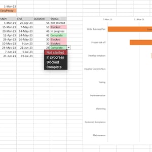 Easy GANTT Chart for Project Managers