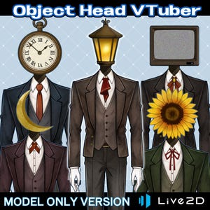 Object Head Vtuber Model | Premade Vtuber Model | VtubeStudio NizimaLive | Full body | Ready to use