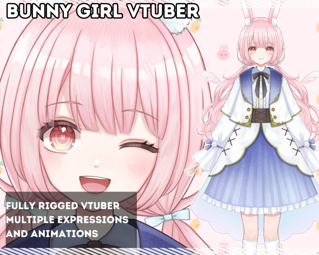 Bunny Girl Vtuber Model Premade 7 Expression 8 Animation - Etsy