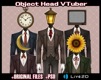 Objectkop Vtuber-model [bijgewerkt] | Vooraf gemaakt Vtuber-model met ORIGINELE BESTANDEN | VtubeStudio NizimaLive | Volledig lichaam | Klaar voor gebruik