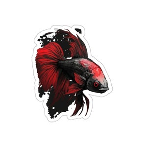 Exotic Betta Fish Vinyl Decal - High-Quality, Vinyl Sticker for Glassware & Accessories, Creative Aquatic Enthusiast Gift