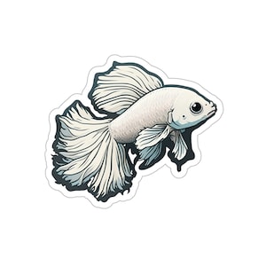 Exotic Betta Fish Vinyl Decal - High-Quality, Vinyl Sticker for Glassware & Accessories, Creative Aquatic Enthusiast Gift