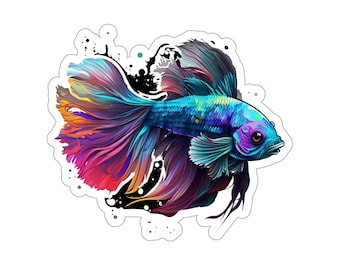 Exotic Betta Fish Vinyl Sticker – Aquatic Car Decal
