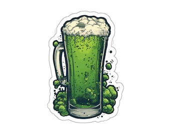 Green Beer Vinyl Sticker - St. Patrick's Day Decal