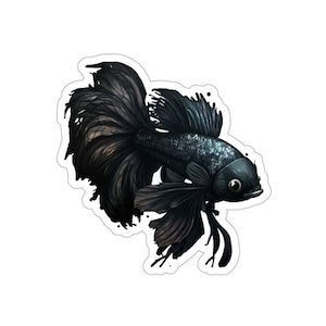Exotic Betta Fish Vinyl Decal - High-Quality, Vinyl Sticker for Glassware & Accessories, Creative Aquatic Enthusiast Gift