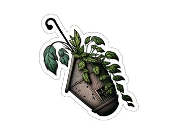 Hanging House Plant - Die-Cut Stickers 3x3