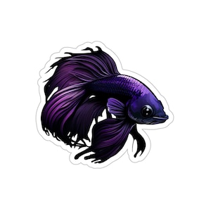 Exotic Betta Fish Vinyl Decal - High-Quality, Vinyl Sticker for Glassware & Accessories, Creative Aquatic Enthusiast Gift