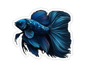 Exotic Betta Fish Vinyl Decal – Water-Resistant Aquarium Sticker