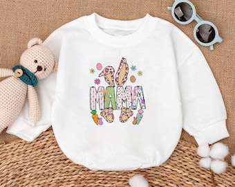 Mama Bunny Easter Baby Outfit, Funny Shirt for Kids, Cute Baby Romper, Newborn Outfits Baby Girl, Happy Easter Baby Clothes, Baby Gift
