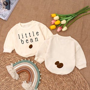 Little Bean Baby Clothes, Matching Baby Bodysuit, Little Coffee Baby Outfit, Newborn For Boys Girls, Newborn Gift Keepsake, Cute Baby Gift