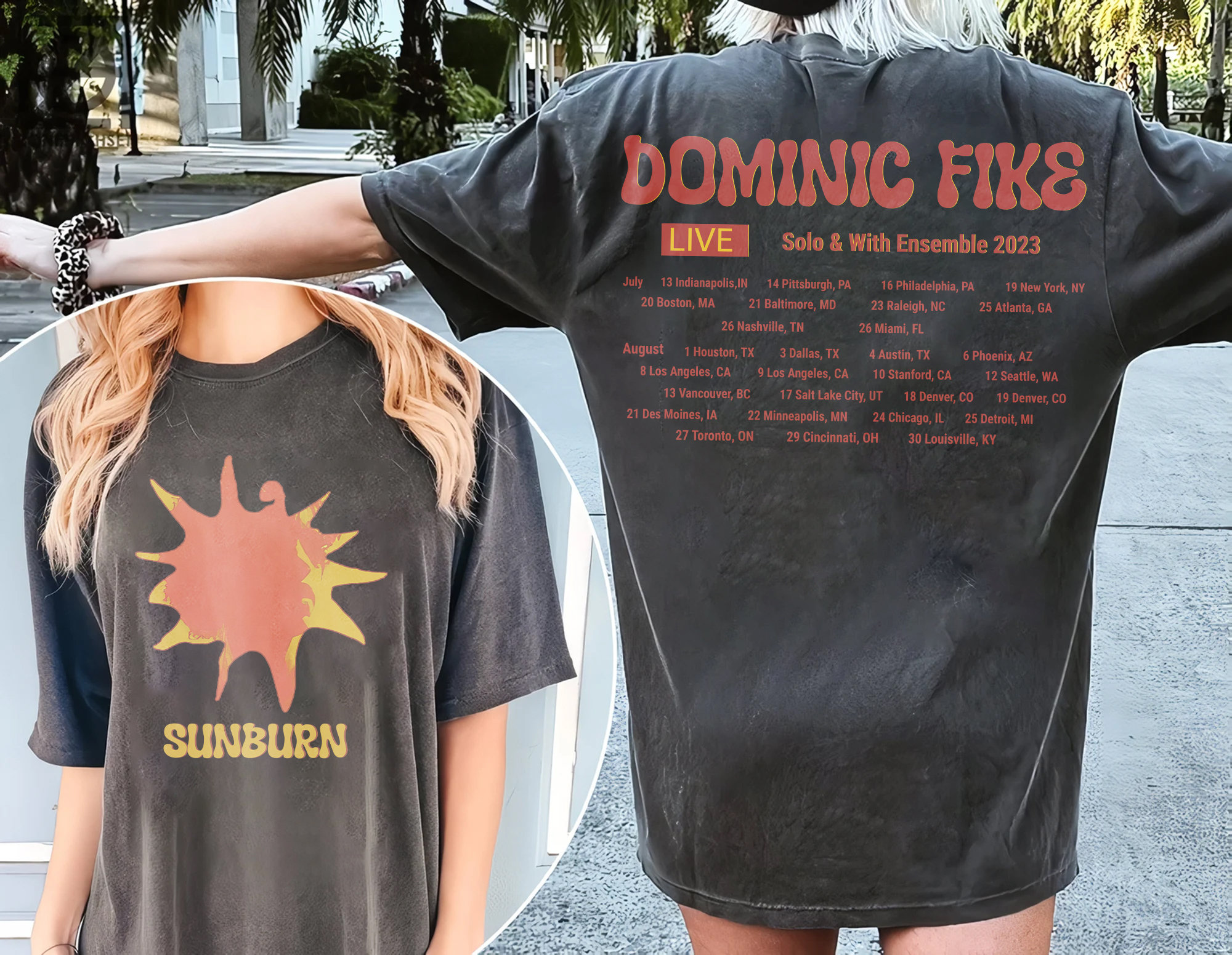Dominic T-shirt, Sunburn Album 2side Domnic Fike Shirt, Domnic Fike  Tracklist Graphic Gift for Men Women Unisex Shirt - Etsy