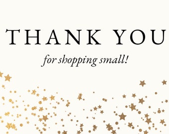 thank you for shopping small sticker/label - DIGITAL DOWNLOAD
