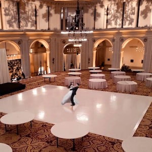 White Dance Floor, Self Stick Dance Floor, Gloss Or Matte White Premium Dance Floor Vinyl Premium VINYL DANCE FLOOR Wrap