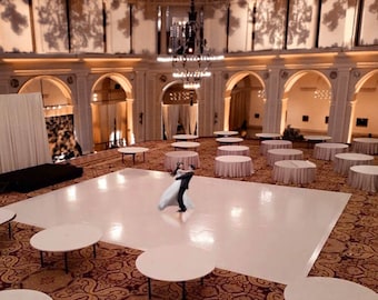 Gloss White Dance Floor Wrap, Self-Stick Vinyl, Event Decor