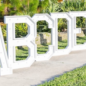 Letras y números de marquesina de 1,2 m / 3D / Letras A-Z / Letras LED / Números grandes / Letras iluminadas / Decoración para bodas y eventos / Envío gratuito
