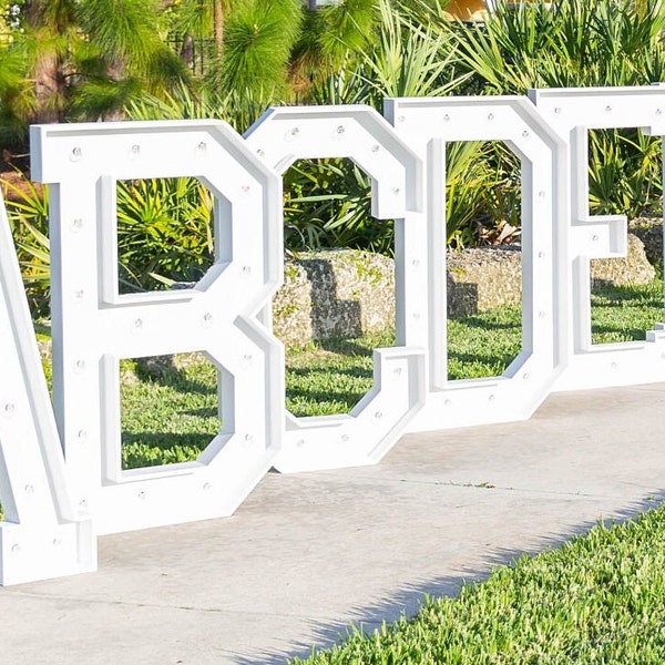 4ft Marquee Letters & Numbers | 3D | A-Z Letters | LED Letters | Large Numbers | Light up Letters | Wedding and Event Decor | Free Shipping