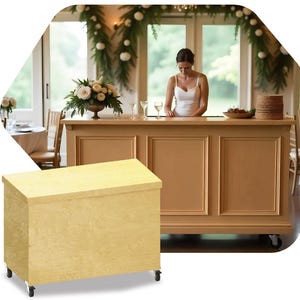 Collapsible CLASSIC MOBILE BAR Unfinished or (painted for additional cost)