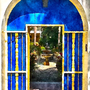 Archway to Serenity-Ft. Lauderdale, FL, Tropical artwork, home decor, housewarming gift, Bonnet House, architecture