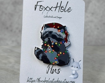Custom Racoon Shrink Plastic Pin
