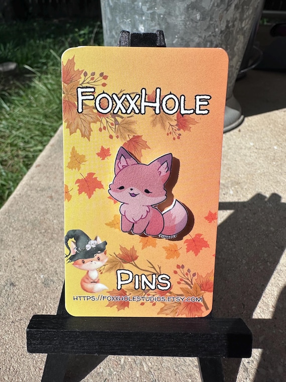 Cute Red Fox Shrink Plastic Pin