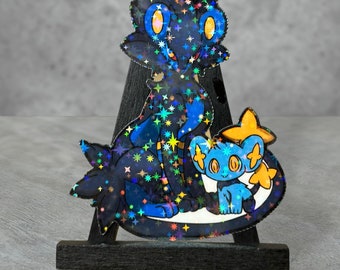 Kundenspezifischer glänzender Luxray und Shinx Aufkleber