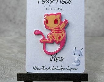 Custom Mew and Mewtwo Shrink Plastic Pins