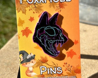 Custom Neon Cat Head Shrink Plastic Pin
