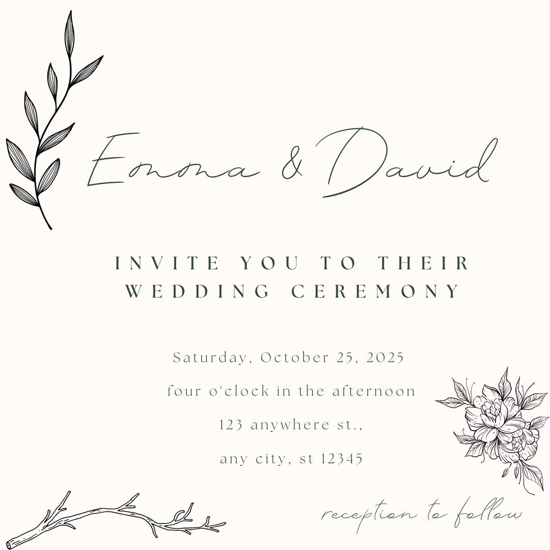 Wedding Invitations Etsy