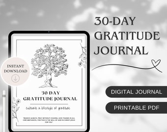 Gratitude Journal | Digital Bible Journal | Faith Planner | Bible Study | Goodnotes| Notability | Printable