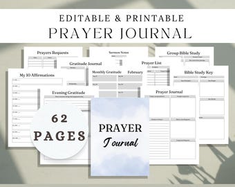 Prayer Journal Template | Bible Study, Spiritual Growth (Digital Download)