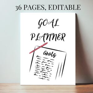 Goal Planner 2025 EDITABLE | Colorful Printable Bundle, SMART Goal ...